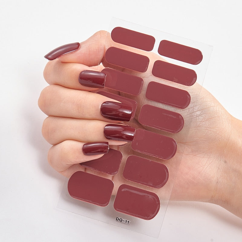 Three Sorts 0f Nail Stickers Full Cover Nail Stickers Novidades Nail Strips Self Adhesive Nail Sticker Nails Sticker Designer Nail Stickers DailyAlertDeals DQ-11  