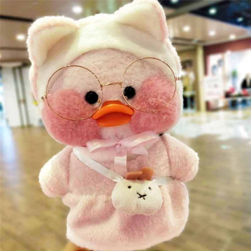 Kawaii Cartoon LaLafanfan 30cm Cafe Duck Plush Toy Stuffed Soft Kawaii Duck Doll Animal Pillow Birthday Gift for Kids Children 0 DailyAlertDeals   