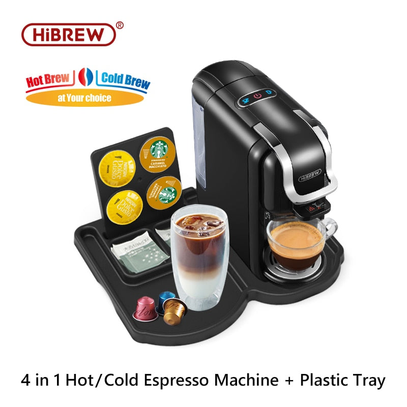 Espresso Coffee Maker Machine Cafeteria Hot/Cold 4in1 Multiple Capsule 19Bar DolceGusto Milk Nexpresso Capsule ESE pod Ground Coffee  H2A Espresso Coffee Maker DailyAlertDeals H2A BK Tray United States of America EU