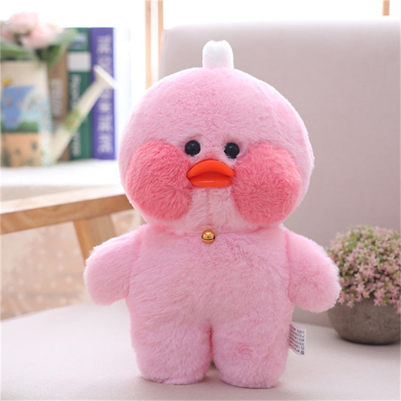 Kawaii Cartoon LaLafanfan 30cm Cafe Duck Plush Toy Stuffed Soft Kawaii Duck Doll Animal Pillow Birthday Gift for Kids Children 0 DailyAlertDeals 4  