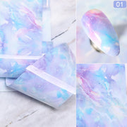 Nail Foils Marble Series Nail Transfer Foils Decorations DIY idea nail Art Transfer Sticker Decals Nail Accessories Nail Sticker DailyAlertDeals light blue  