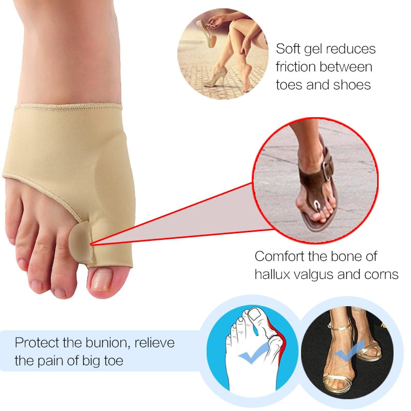 1Pair Toe Separator Hallux Valgus Bunion Corrector Foot Toe Separator Foot Thumb Corrector feet Thumb Adjuster Correction feet toe correcter DailyAlertDeals   