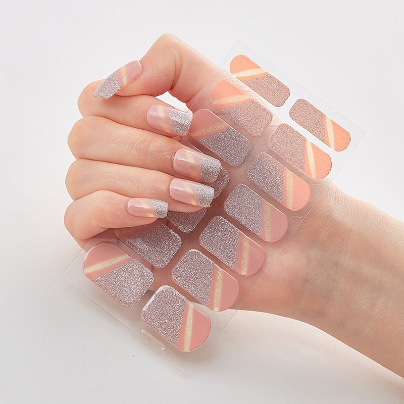 Three Sorts 0f Nail Stickers Full Cover Nail Stickers Novidades Nail Strips Self Adhesive Nail Sticker Nails Sticker Designer Nail Stickers DailyAlertDeals DQ-40  