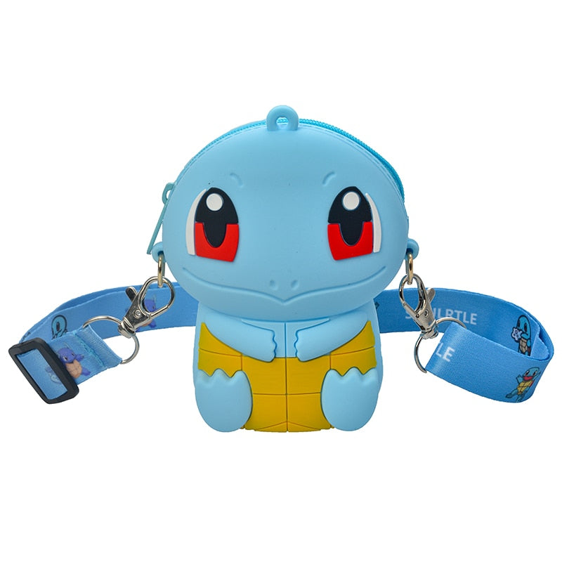 Pokemon Anime Action Figures Pikachu Eevee Silicone Kawaii Fashion Shoulder Bag Stitch Meticulous Beautiful Children Toys Gift Pokemon Plush kidsToy Pikachu DailyAlertDeals Squirtle  