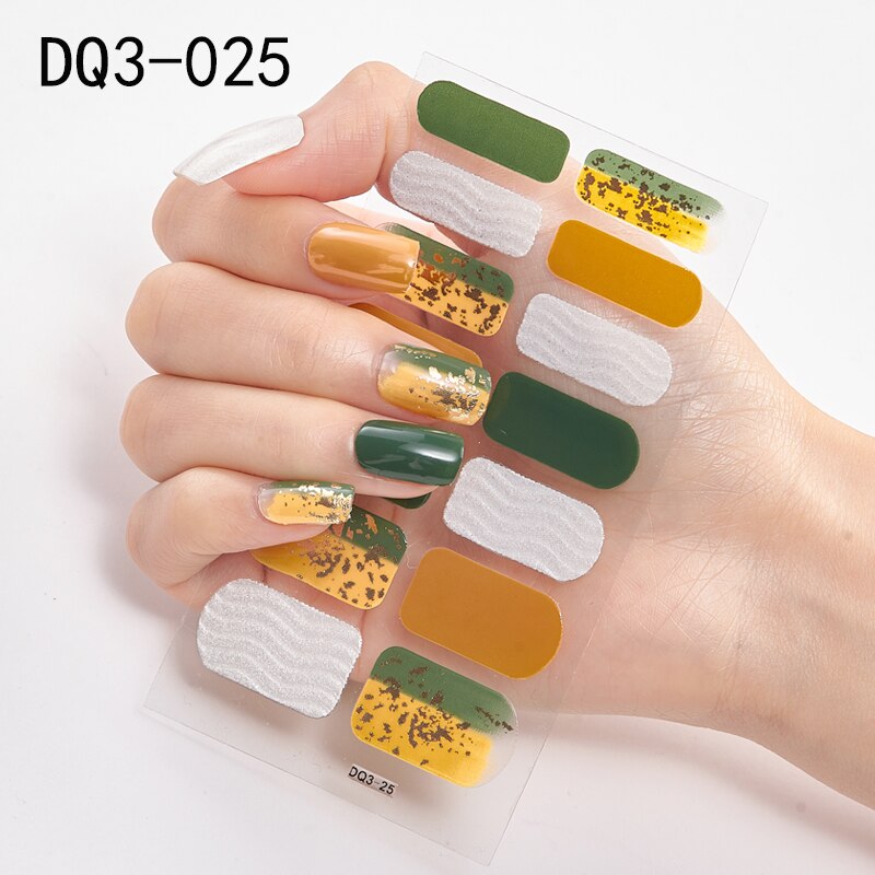 Lamemoria 1pc 3D Nail Slider Beauty Nail Stickers Shining Wave Line Decals Adhesive Manicure Tips Salon Nail Art Decorations nail decal stickers DailyAlertDeals DQ3-25  