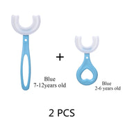 Toothbrush Children 360 Degree U-shaped Child Toothbrush Teethers Brush Silicone Kids Teeth Oral Care Cleaning baby teether DailyAlertDeals 2pcs 9  