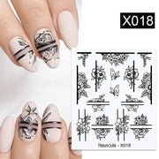 Harunouta 1 Sheet Nail Water Decals Transfer Lavender Spring Flower Leaves Nail Art Stickers Nail Art Manicure DIY 0 DailyAlertDeals X018  