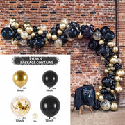 Black Gold Balloon Garland Arch Kit Confetti Latex Baloon Graduation Happy 30th 40th Birthday Balloons Decor Baby Shower Favor 0 DailyAlertDeals 22 Balloon Set 
