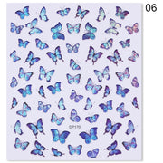 Nail Blue Butterfly Stickers Flowers Leaves Self Adhesive Decals 3D Transfer Sliders Wraps Manicure Foils DIY Decorations Tips 0 DailyAlertDeals 26  