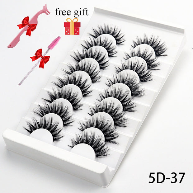 5/8 Pairs 20mm Mink Lashes 3D Natural False Eyelashes Fluffy Faux Mink Eyelashes Wispies Long Extension Eyelashes Pack Maquiagem  DailyAlertDeals 5D37 China 