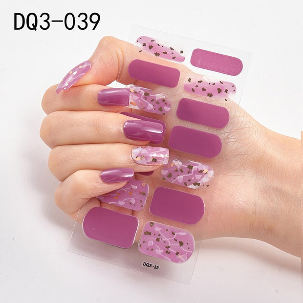 Lamemoria 1pc 3D Nail Slider Beauty Nail Stickers Shining Wave Line Decals Adhesive Manicure Tips Salon Nail Art Decorations nail decal stickers DailyAlertDeals DQ3-39  