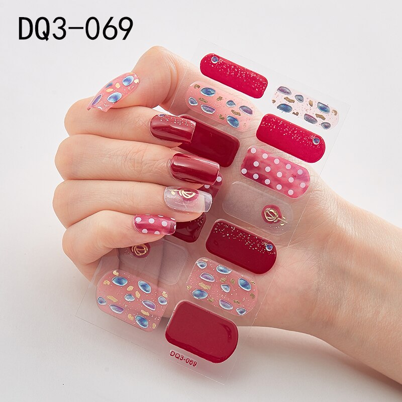 Lamemoria 1pc 3D Nail Slider Beauty Nail Stickers Shining Wave Line Decals Adhesive Manicure Tips Salon Nail Art Decorations nail decal stickers DailyAlertDeals DQ3-69  