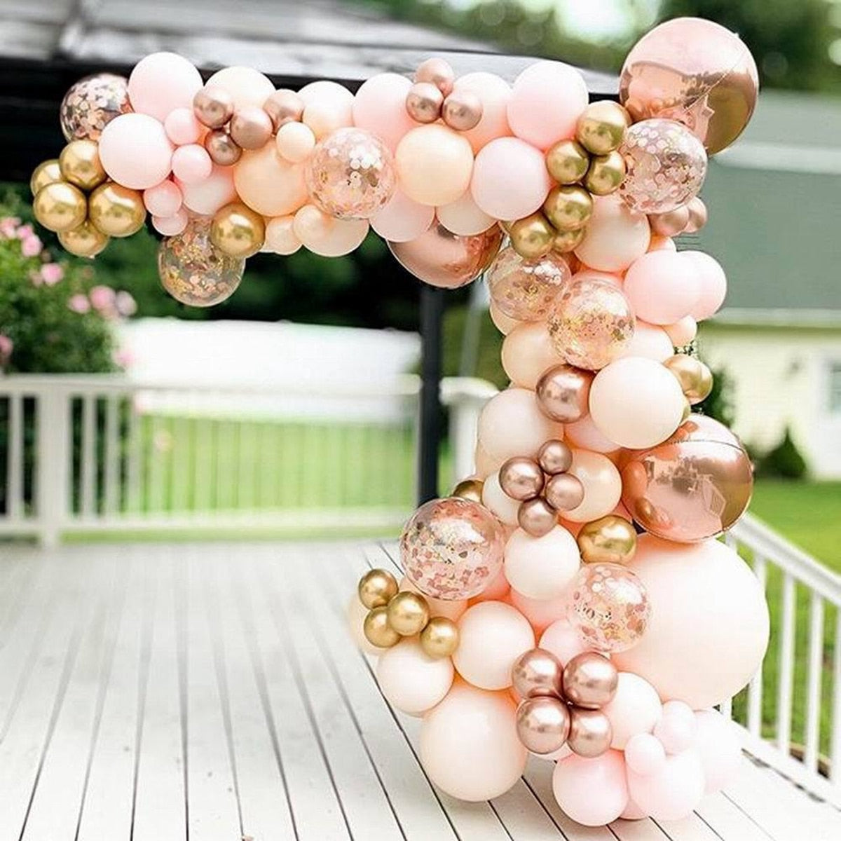Pink Balloon Garland Arch Kit Birthday Party Decorations Kids Birthday Foil White Gold Balloon Wedding Decor Baby Shower Globos Balloons Set for Birthday Parties DailyAlertDeals   