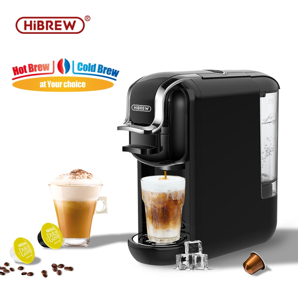 Espresso Coffee Maker Machine Cafeteria Hot/Cold 4in1 Multiple Capsule 19Bar DolceGusto Milk Nexpresso Capsule ESE pod Ground Coffee  H2A Espresso Coffee Maker DailyAlertDeals H2A BK United States of America EU