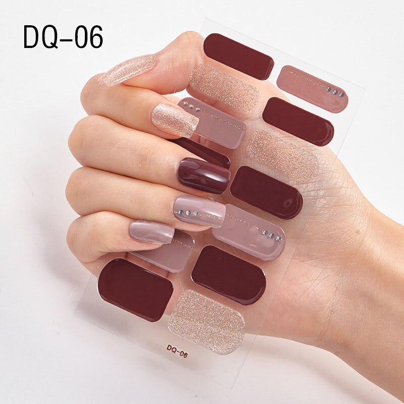 Lamemoria 1pc 3D Nail Slider Beauty Nail Stickers Shining Wave Line Decals Adhesive Manicure Tips Salon Nail Art Decorations nail decal stickers DailyAlertDeals DQ06  