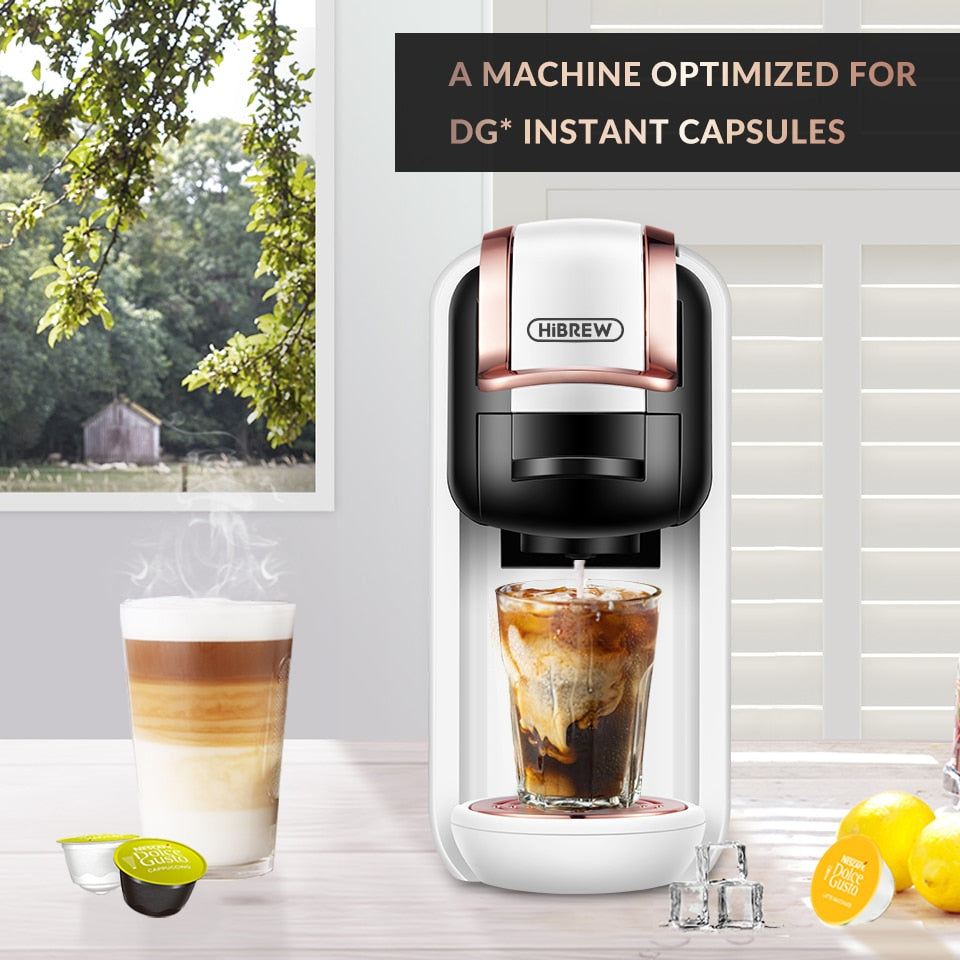 Espresso Coffee Maker Machine Cafeteria Hot/Cold 4in1 Multiple Capsule 19Bar DolceGusto Milk Nexpresso Capsule ESE pod Ground Coffee  H2A Espresso Coffee Maker DailyAlertDeals   