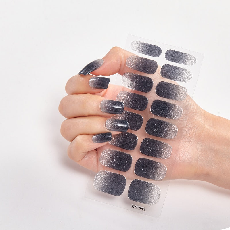 Manicure Decoracion Self Adhesive Foil Nail Art Stickers 2020 Fashion Nail Polish Pure Solid Color Nail Decoration Women Salon nail decal sticker DailyAlertDeals   