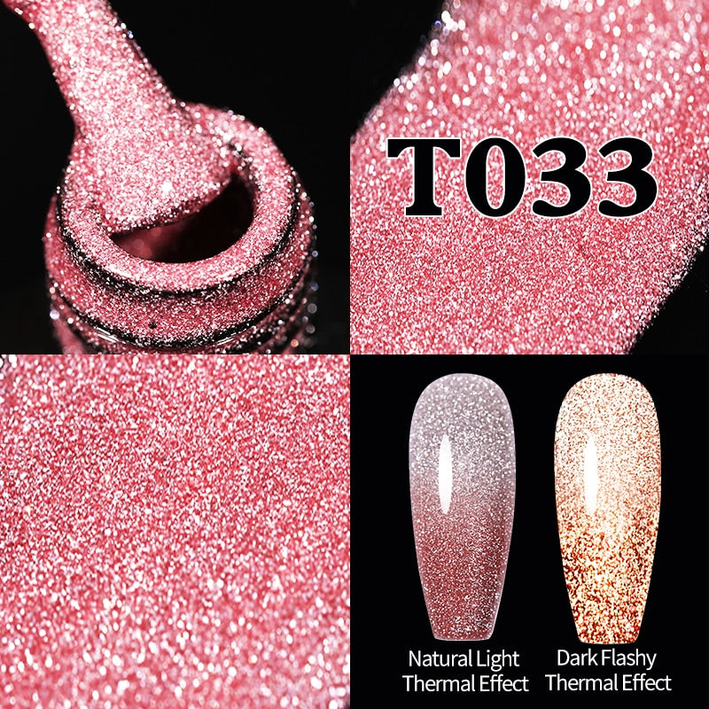 UR SUGAR Sparkling Gel Nail Polish Reflective Glitter Nail Gel Semi Permanent Nail Art Varnish For Manicures Need Base Top Coat 0 DailyAlertDeals Reflective Thermal33  