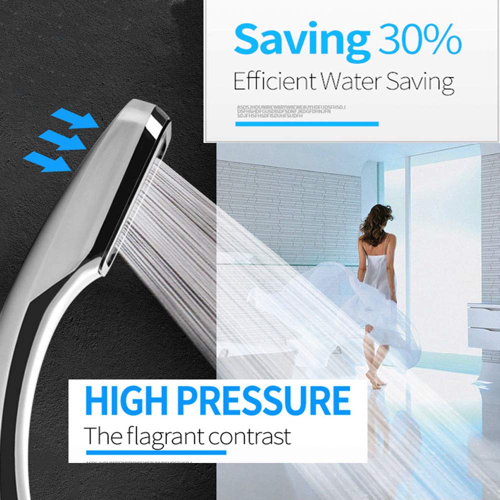 ZhangJi 300 Holes High Pressure Rainfall Shower Head Water Saving 3 Color Chrome Black White Sprayer Nozzle Bathroom Accessories High Pressure Rainfall Shower DailyAlertDeals   