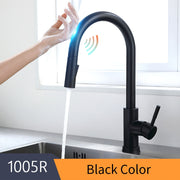 Smart Touch Kitchen Faucets Crane For Sensor Kitchen Water Tap Sink Mixer Rotate Touch Faucet Sensor Water Mixer KH-1005 Smart Touch Kitchen Faucets DailyAlertDeals 1005-Black United States 