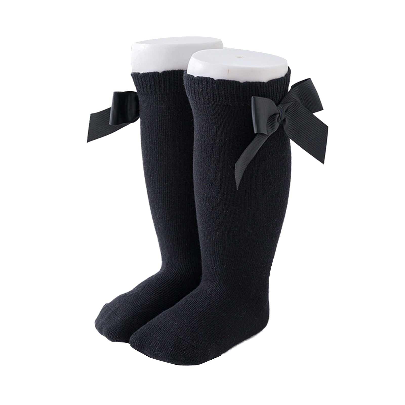 Lioraitiin New Solid Color Soft Cotton Baby Socks Cute Bows Princess Baby Girl Socks Bowknot Infant Toddler Girls Floor Socks Baby Socks DailyAlertDeals B 3-5T China