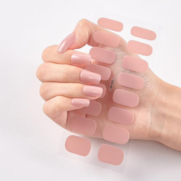 Manicure Decoracion Self Adhesive Foil Nail Art Stickers 2020 Fashion Nail Polish Pure Solid Color Nail Decoration Women Salon nail decal sticker DailyAlertDeals CS-02  