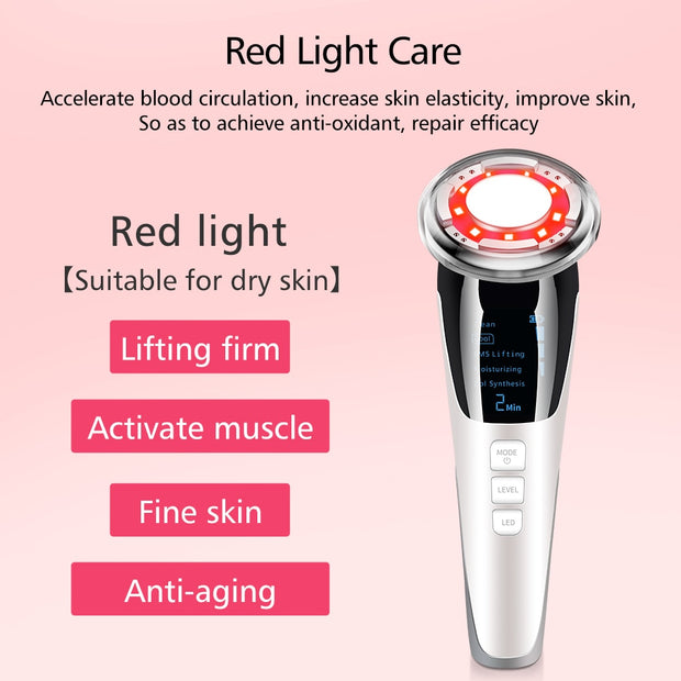 7in1 RF&amp;EMS Radio Mesotherapy Electroporation lifting Beauty LED Photon Face Skin Rejuvenation Remover Wrinkle Radio Frequency 0 DailyAlertDeals   