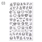 Harunouta Gold Flower Leaves Water Decals Slider Lines Geometrics Spring Summer Nail Art Transfer 3D Stickers DIY Watermarks 0 DailyAlertDeals 18 3D  