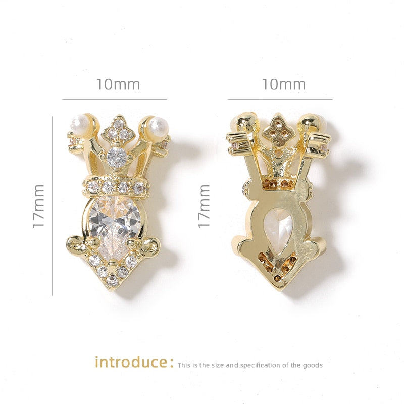 5 pieces 3D metal Zircon Nail art decorations Butterfly rhinestones nail art jewelry alloy zircon tassel pendant nail accessory Nail Rhinestones Jewelry DailyAlertDeals   