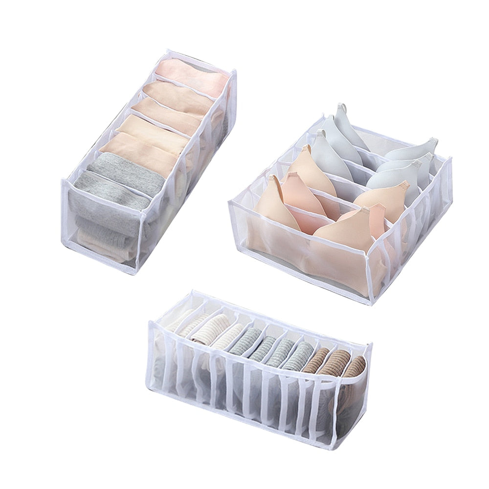 Underwear Bra Organizer Storage Box Drawer Closet Organizers Divider Boxes For Underwear Scarves Socks Bra Underwear Bra Organizer Storage Box DailyAlertDeals 3pcs-sets 2  