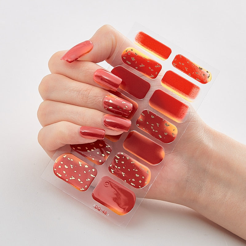 Three Sorts 0f Nail Stickers Full Cover Nail Stickers Novidades Nail Strips Self Adhesive Nail Sticker Nails Sticker Designer Nail Stickers DailyAlertDeals DQ-48  