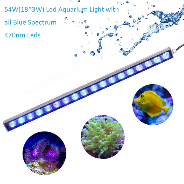 Popular grow 54W/81W/108W Led Aquarium Light with Only 470nm coral light DailyAlertDeals 54w China 