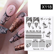 Harunouta Marble Blooming 3D Nail Sticker Decals Flower Leaves Transfer Water Sliders Abstract Geometric Lines Nail Watermark Nail Stickers DailyAlertDeals X118  