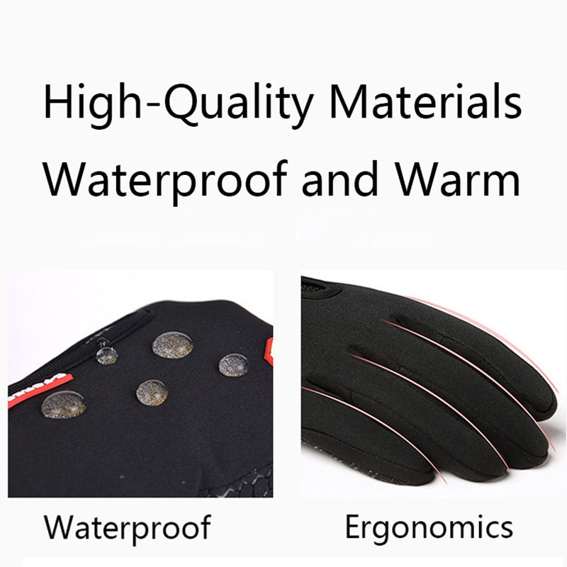 Hot Winter Gloves For Men Women Touchscreen Warm Outdoor Cycling Driving Motorcycle Cold Gloves Windproof Non-Slip Womens Gloves 0 DailyAlertDeals   