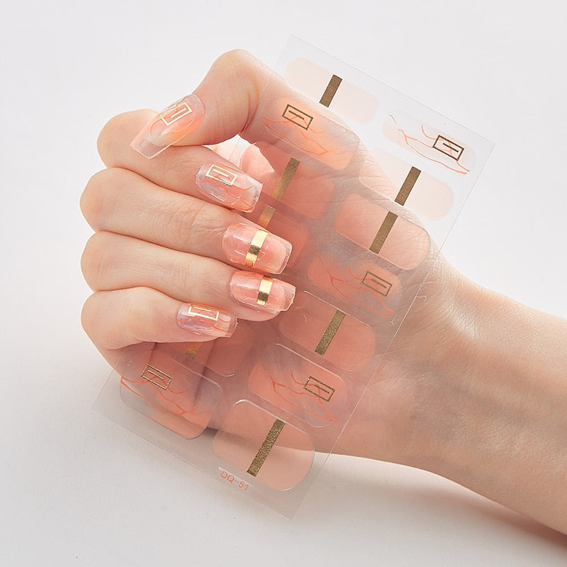 Three Sorts 0f Nail Stickers Full Cover Nail Stickers Novidades Nail Strips Self Adhesive Nail Sticker Nails Sticker Designer Nail Stickers DailyAlertDeals DQ-51  