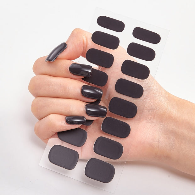 Manicure Decoracion Self Adhesive Foil Nail Art Stickers 2020 Fashion Nail Polish Pure Solid Color Nail Decoration Women Salon nail decal sticker DailyAlertDeals CS-15  