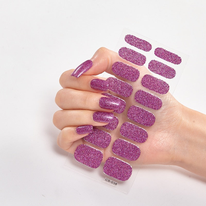Manicure Decoracion Self Adhesive Foil Nail Art Stickers 2020 Fashion Nail Polish Pure Solid Color Nail Decoration Women Salon nail decal sticker DailyAlertDeals CS-38  