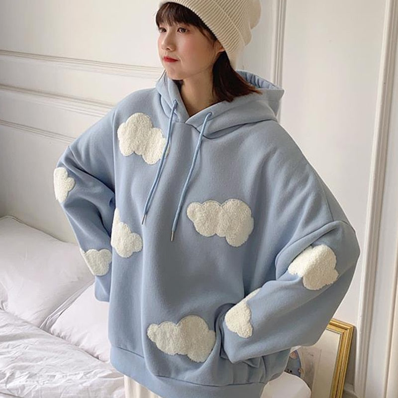 Autumn Winter Women Hoodies Thick Warm Female Fleece Hoodies Oversize Sweatshirt Tops Fashion Casual Ladies Girls Hooded Top 0 DailyAlertDeals   