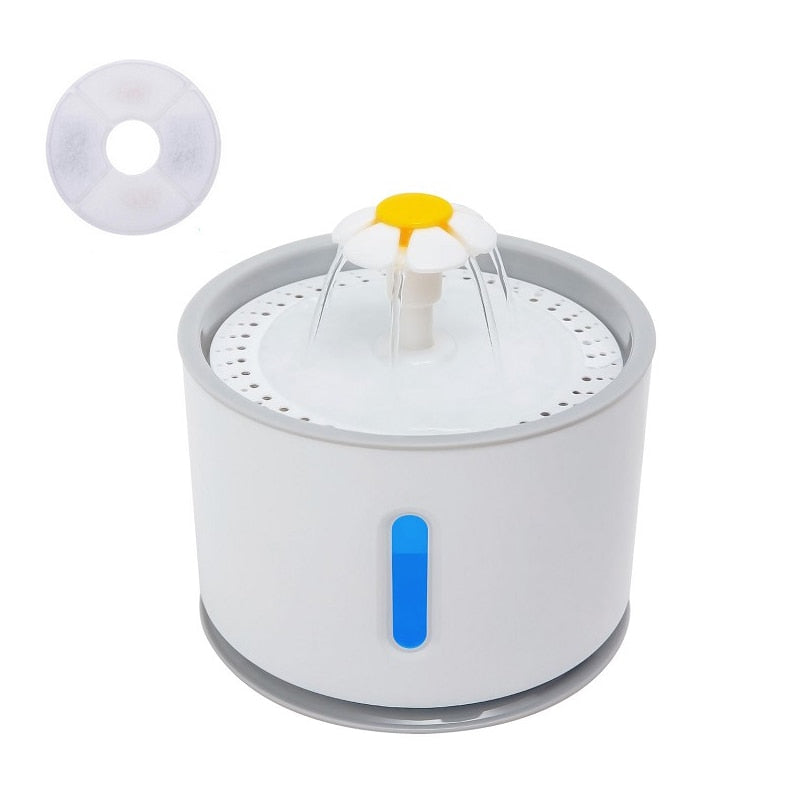 Automatic Pet Cat Water Fountain with LED Lighting 5 Pack Filters 2.4L USB 0 DailyAlertDeals Plastic 1PC filters 2.4L Poland