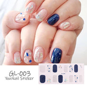 16 Tips/Sheet Glitter Series Shiny Manicure Decoracion Designed Nail Art Stickers 2020 Nail Decoration Nail Wraps Shiny Decal stickers for nails DailyAlertDeals GL-003  