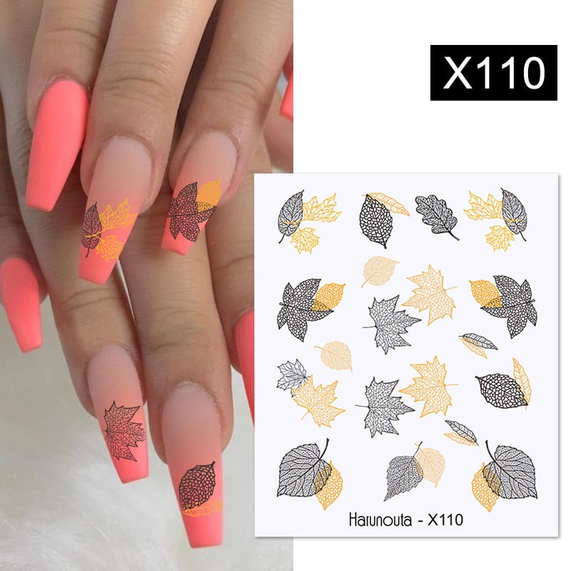 Harunouta 1 Sheet Nail Water Decals Transfer Lavender Spring Flower Leaves Nail Art Stickers Nail Art Manicure DIY Nail Stickers DailyAlertDeals X110  