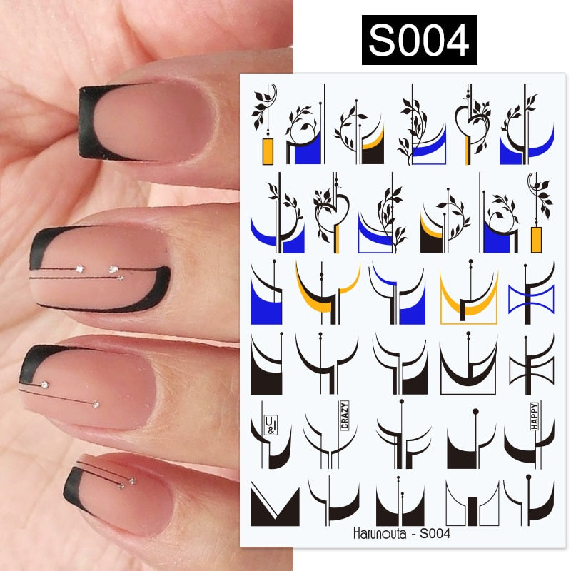 Harunouta Gold Leaf 3D Nail Stickers Spring Nail Design Adhesive Decals Trends Leaves Flowers Sliders for Nail Art Decoration 0 DailyAlertDeals S004  