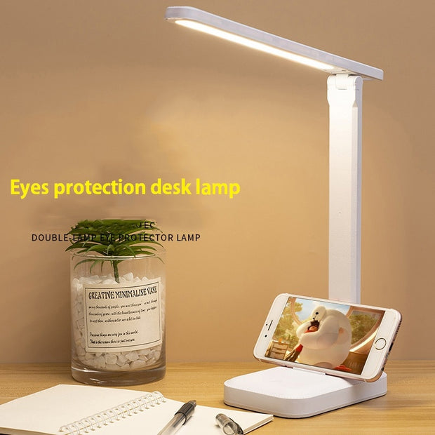 Table Lamp Eyes Protection Touch Dimmable LED Light Student Dormitory Bedroom Reading USB Rechargeable Desk Lamp Special Gift LED Light Student desk lamp DailyAlertDeals   