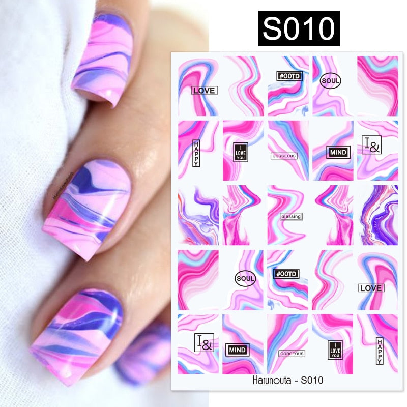 Harunouta Gold Leaf 3D Nail Stickers Spring Nail Design Adhesive Decals Trends Leaves Flowers Sliders for Nail Art Decoration 0 DailyAlertDeals S010  