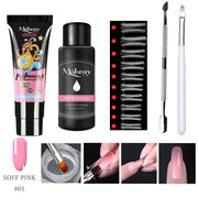5PCS Poly Extension Gel Set Nail Art French Nail Art Clear Camouflage Color Nail Tip Form Crystal Nail Gel Slice Brush Nail Gel NAIL GEL DailyAlertDeals 01 China 