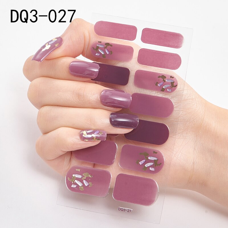 Lamemoria 1pc 3D Nail Slider Beauty Nail Stickers Shining Wave Line Decals Adhesive Manicure Tips Salon Nail Art Decorations nail decal stickers DailyAlertDeals DQ3-27  
