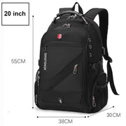 2023 Waterproof 17 Inch Laptop Backpack Men USB Charging Travel Backpack Women Oxford Rucksack Male Vintage School Bag Mochila 0 DailyAlertDeals Black-20 inch China 