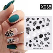 Harunouta Spring Simple Green Theme Water Decal Sticker Flower Leaf Tree Summer DIY Slider For Manicuring Nail Art Watermarks 0 DailyAlertDeals X038  