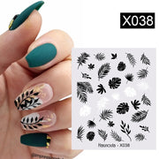 Harunouta Butterfly Flower Design Leaves Nail Water Decals Color Wave Geometric Line Charms Sliders Decoration Tips For Nail Art 0 DailyAlertDeals X038  