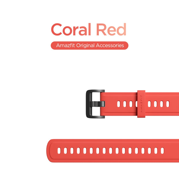 Original Amazfit Strap 20MM Smart Watch Strap for  Amazfit GTS 2 mini Bip U U Prp S S lite GTR Amazfit 20MM  Smart Watch 0 DailyAlertDeals Coral Red For Bip S U 